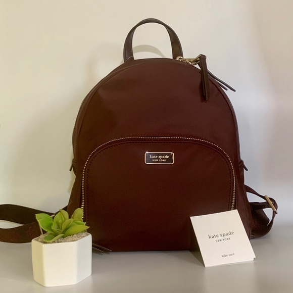 kate spade burgundy backpack
